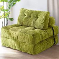 Canapé-lit pliant convertible, chaise-lit écologique moderne avec matelas coussin et support dorsal, fauteuil inclinable confortable pour hôtel et centre commercial