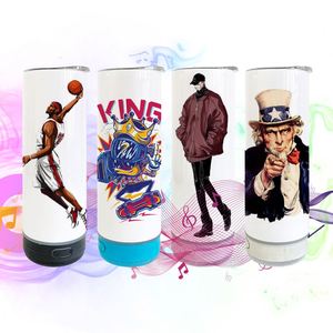 Gobelet droit blanc de 20 oz qui brille dans le noir pour sublimation par transfert thermique - Product Image 2