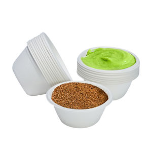 Precio competitivo, pulpa de bagazo biodegradable, taza desechable para salsa de pulpa de caña de azúcar, respetuosa con el medio ambiente, tapa de taza de bagazo para sacar para salsa - Product Image 2