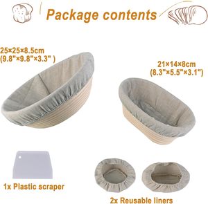 Free Sample Baking Tools Handmade Rattan <b>Bread</b> Baneton Proofing <b>Basket</b> Set - Product Image 2