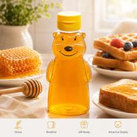 Botella exprimible de fábrica Honey Bear, tarros exprimibles Honey Bear, lindo contenedor vacío para almacenar y dispensar jarabe, salsa y zumo