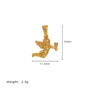 Beliebte Bulk 18K PVD vergoldeten Edelstahl Schmuck wasserdicht und trüben Free Charms für Schmuck herstellung Großhandel Trendy - Product Image 6