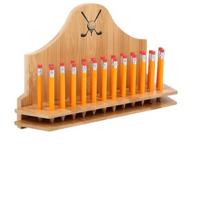 Support mural en bambou pour crayons de golf, organiseur de papeterie pour golfeurs, dessin et croquis - Product Image 5