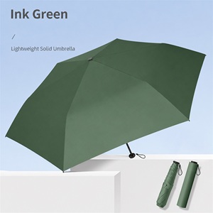 Parapluie pliable à trois volets, léger, 105 g, protection UV, ouverture manuelle, petite taille, portable, compact, voyage, soleil, pluie, 3 plis - Product Image 1