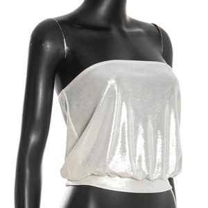 Viviblook Q25TP460 Ropa de Verano para Mujer, Top Corto sin Mangas con Estampado en Caliente, Top Corto sin Tirantes para Mujer - Product Image 2