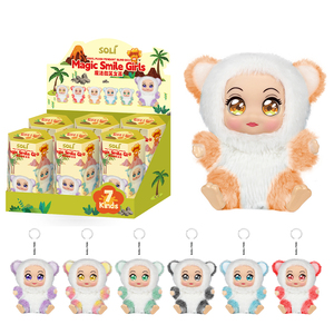 Offre Spéciale 6 pièces magique sourire filles point aveugle boîte porte-clés jouets poupées dessin animé mignon Anime Figure mystère boîtes meilleurs cadeaux cadeau - Product Image 4