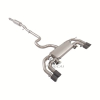Système d'échappement Catback Valvetronic OEM pour Volkswagen Golf 7 GTE VII 1.4T, silencieux de performance, embouts noirs en acier inoxydable SS304