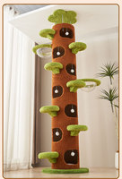 Shui Mu Sheng Tong Tian Zhu Cadre d'escalade moderne à plusieurs étages pour chat Nouveau design Arbre à chat en bois Sisal Scratcher pour gros chats Carton