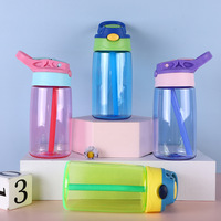 Botella de agua de plástico Tritan deportiva para niños y estudiantes, alta calidad, sin Bpa, 480ml, venta al por mayor