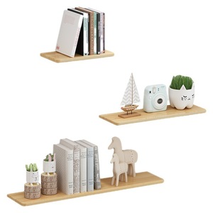 <b>Wall</b> <b>Mounted</b> Solid Wood <b>Shelf</b> Rectangle Durable For Home Storage Organization - Product Image 5
