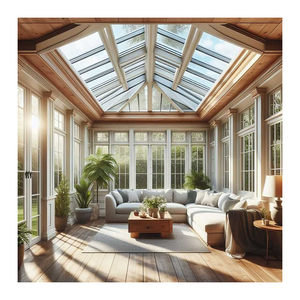 الألومنيوم الحديث في الهواء الطلق إضافة مزدوجة الزجاج أشعة الشمس كوخ حديقة الشتاء غرفة قائمة بذاتها أربعة مواسم تمديد الشمس - Product Image 3