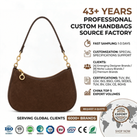 Sac à main en daim marron chocolat, élégant et minimaliste, sac à bandoulière demi-lune, sac à main chic pour femme, sac à main OEM personnalisé