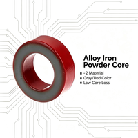 Inductance à biais CC stable à noyau en poudre de fer allié toroïdal revêtu rouge-gris pour bobine d'inductance de régulateur de puissance