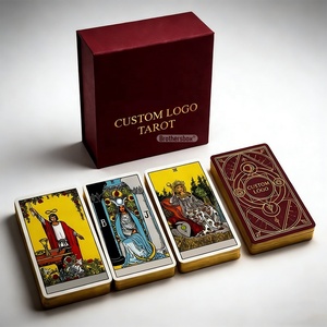 Jeu de cartes de tarot de haute qualité avec dorure à chaud, 78 cartes, design personnalisé, cartes d'<span class=keywords><strong>oracle</strong></span> pour débutants avec guide - Product Image 2