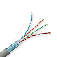 Cable STP Cat5e Premium de 4 Pares, Blindado con Lámina, Conductor de Cobre Libre de Oxígeno, Certificado CE para Redes Industriales EMI