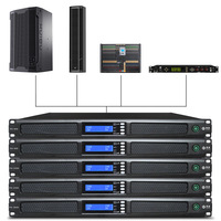 Amplificateur de puissance de classe D 4 canaux D-1500 1U 4650W 8 ohms, système audio professionnel PA DJ avec coque métallique à 7 protections