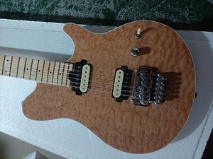 Flyoung Gỗ Tự Nhiên Số Lượng Màu Maple Veneer 6 Dây M <span class=keywords><strong>Guitar</strong></span> Điện Maple Fretboard Floyd Rose Bridge - Product Image 2