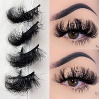 Fluffy Mink Lash Strips Venta al por mayor 3D Strip Lashes Mink Eyelash Etiqueta privada Fluffy Mink Lashes