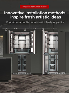Refrigerador Integrado de Acero Inoxidable de 355L con 4 Puertas, Congelador Inferior, Sin Escarcha, para Hogar, Comercio y <span class=keywords><strong>Hotel</strong></span> - Product Image 4
