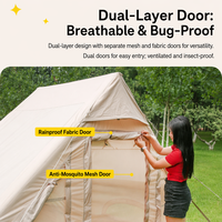 Tente de camping portable imperméable à colonnes d'air renforcées 6,3 m² Maison gonflable XL robuste Tente de glamping 4 saisons