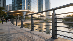 Barrière de sécurité routière en acier galvanisé, garde-corps piétonnier, barrières de circulation, qualité ingénieur, réfléchissant pour la sécurité routière, rivière urbaine - Product Image 4