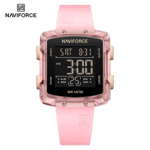 Reloj Electrónico Cuadrado de Moda para Mujer Naviforce 7121, Personalizable con Logotipo de Marca Privada, Reloj de Pulsera Digital LCD Deportivo de Silicona - Product Image 3