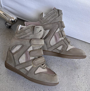 ISA Isa 2026 Nuove Scarpe da <span class=keywords><strong>Donna</strong></span> con <span class=keywords><strong>Tacco</strong></span> Nascosto, <span class=keywords><strong>Sneakers</strong></span> Casual Basse con Blocco di Colore e Chiusura a Strappo - Product Image 6