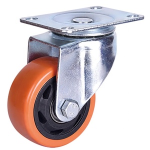 Swivel Plate With Brake on Color Polyurethane Medium Industrial PVC <strong>Plastic</strong> Universal <strong>Wheel</strong> Caster <strong>Wheels</strong> - Product Image 1