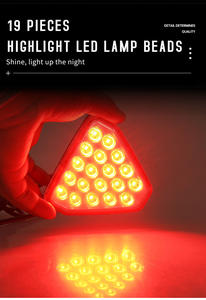 Feu stop arrière <span class=keywords><strong>de</strong></span> style <span class=keywords><strong>triangle</strong></span> F1 12V pour <span class=keywords><strong>voiture</strong></span>, signal d'avertissement <span class=keywords><strong>de</strong></span> freinage, nouvelle condition, feu stop arrière sport pour la sécurité <span class=keywords><strong>de</strong></span> la <span class=keywords><strong>voiture</strong></span>, feu stop pilote - Product Image 5