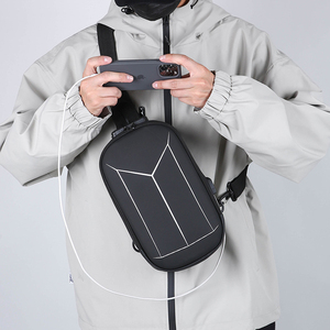 Bolsa Transversal à Prova d'Água com Fechadura por Senha Multifuncional de Moda Atacado Tamanho Grande Bolsa de Peito Masculina Antifurto com Porta USB - Product Image 2