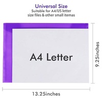 Sac de dossier enveloppe en plastique Transparent A4 Portable à la mode, Logo de taille personnalisée, matériau PP Transparent