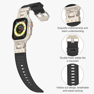 สายนาฬิกาซิลิโคนขายส่งจากโรงงานสำหรับ Apple Watch Ultra 49 มม. SE 44 มม. S 11 42 มม. 46 มม. สายนาฬิกาแบบสปอร์ตหน้าปัดใหญ่ - Product Image 3