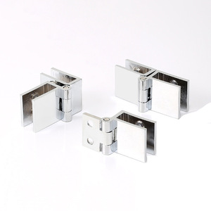 Charnières en verre Pavis sans perçage, en acier inoxydable 304, charnières de porte d'armoire à 90 degrés, quincaillerie à montage en surface - Product Image 1