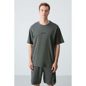 Ensemble de shorts en coton pour homme, coupe ample, kaki, 100% coton, texture douce, 85259 - Product Image 4