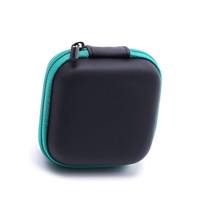 Boîte de rangement rigide étanche pour écouteurs, Mini câble d'écouteurs, étui rond de protection pour écouteurs, sac de pièces de monnaie Portable