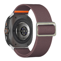 Bracelet de montre en nylon élastique cousu avec boucle magnétique 40 mm 44 mm 46 mm pour Samsung Galaxy Watch Ultra, bracelet sport extensible personnalisé