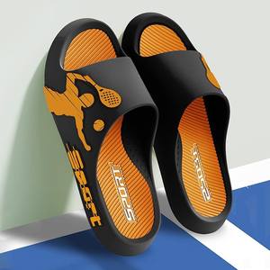 Nouvelles pantoufles de tennis d'intérieur pour hommes avec fonction antidérapante, semelle épaisse et douce, sensation de marcher sur du caca pour une utilisation estivale à la maison - Product Image 5