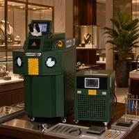 Machine de soudage laser YAG 200W pour bijoux, soudeuse par points portable de type armoire fermée pour la réparation de bagues en or et en argent
