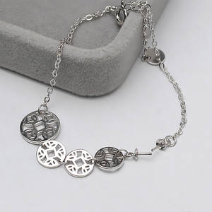 Nouveau bracelet en argent S925 et cuivre à faire soi-même, bijoux de mode pour femmes, charme avec trou pour cordon, accessoire - Product Image 3
