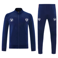 Uniformes de Fútbol Personalizados con Logotipo, Transpirables, 100% Poliéster, Chaqueta de Fútbol con Cremallera Completa para Hombre, Venta al Por Mayor, Entrenamiento de Club