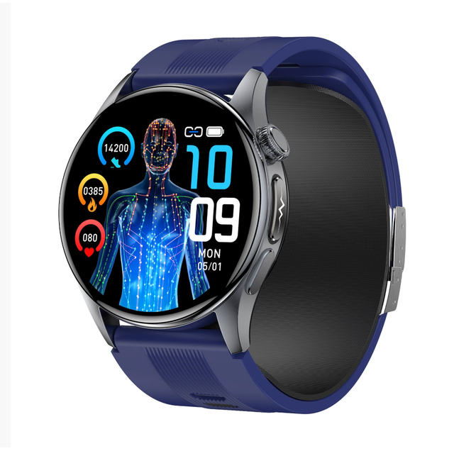 New AMOLED Screen ECG S200 Air Pump Airbag Blood Pressure Health Management Watch Health Check Smart Watches with NFC Phone Call