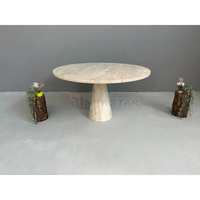 Newstar Salle à manger en marbre naturel Table à manger en marbre blanc italien Arabescato avec forme rectangulaire
