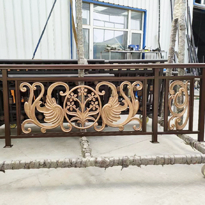 Chất lượng cao chống leo lên nhôm an ninh hàng rào thiết kế hiện đại cho biệt thự ngoài trời lan can nhà máy bán buôn 3D mô hình dịch vụ - Product Image 1