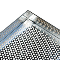 Plateaux perforés en tôle d'aluminium en métal, Plateaux d'égouttement de distributeur d'eau en métal, Bac d'égouttement d'huile en métal