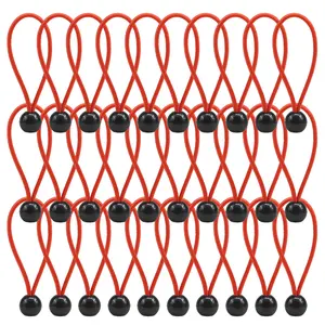 8 Zoll 4mm High Stretch Bungee Schnur mit Kugel stopper POM Bungee Cord Ball endet rote Kugel Plane Bungee Krawatten