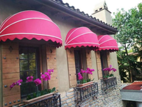 Auvents contemporains de forme sphérique de style français économiques en alliage d'aluminium avec cadre en acrylique manuel anti-UV revêtu de PU utilisés