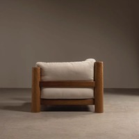 Fauteuil individuel de style Mid-Century pour salon, fauteuil d'appoint en bois durable pour appartement, hôtel, projet, vente en gros