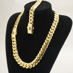 <span class=keywords><strong>Collana</strong></span> a Catena Cubana Monaco Miami in Oro 18k Personalizzata all'Ingrosso, Catena Cubana Miami 20mm - Product Image 3