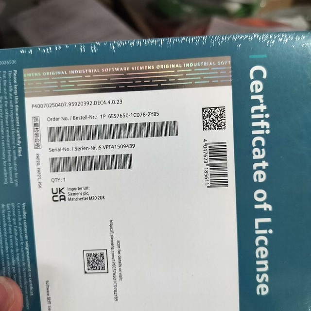 S7-1500 software license 6ES7650-1CD78-2YB5 Software License PLC