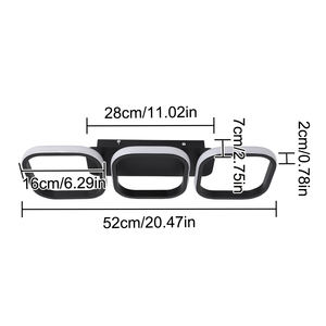 现代3平行方形亚克力吸顶灯书房卧室装饰照明过道灯 - Product Image 2